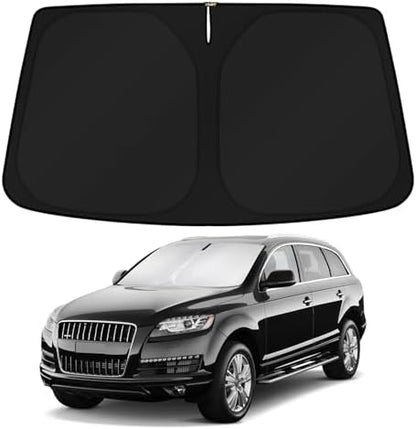 KUST Windshield Sun Shade for Audi Q7 Accessories 2007-2015 Window Shade Sun Visor Protector Foldable Blocks UV Rays Keep Your Car Cooler by KUST