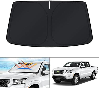 KUST Windshield Sun Shade for Nissan Frontier Accessories 2022-2024 2025 2026 Window Sunshade Sun Visor Protector Foldable Blocks UV Rays Keep Car Cooler by KUST