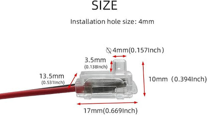 Car Door Handle Light Blue Door Bowl Decoration LED light 12V Signal Indicator Light Monochrome Luminous Transparent Shell Universal Small Car Ship Use (4PCS) - Image 3
