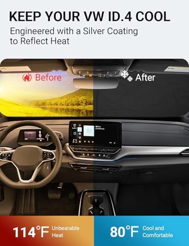Proadsy Custom Fit Car Windshield Sun Shade for 2021-2026 Volkswagen ID.4 - Image 2