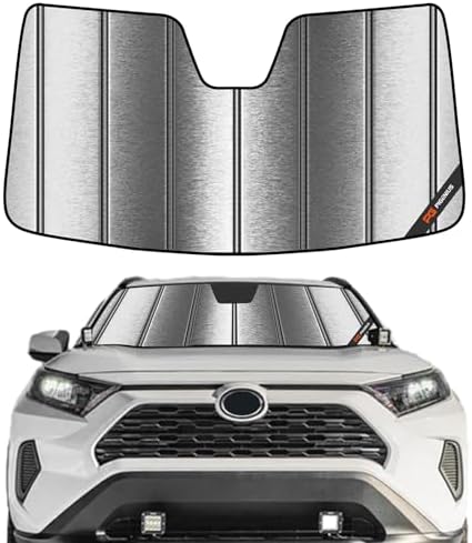 Pigenius Windshield Sunshade for Toyota RAV4 2019-2025, RAV4 Prime 2021-2024 Custom Front Window Sun Shade - Metallic by Pigenius