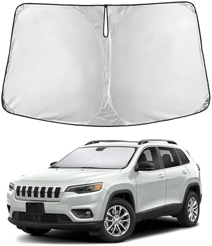 EcoNour Windshield Sunshade Compatible for Jeep Cherokee SUV 2014-2023 by EcoNour