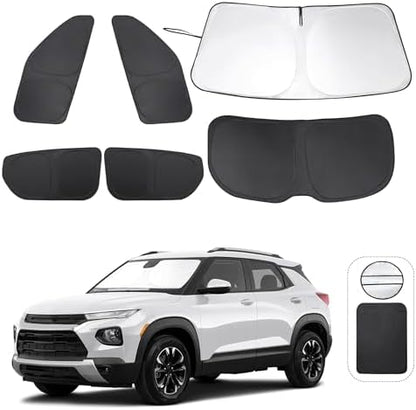 TINGLU Window Shades for Chevrolet Trailblazer 2021-2025 2026 Accessories Car Side Full Windows Rear Windshield Sun Shade Sun UV Rays & Privacy Protection for Camping,Napping 6PCS by TINGLU