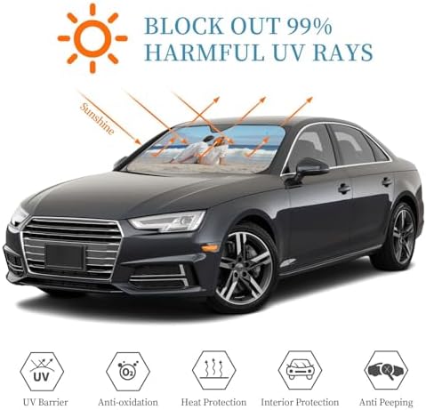 Custom Car Windshield Sunshade Personalized Sun Visor with 1-4 Photo Design Your Own Photo Logo Text Customized Windshield Sun Shade Fit for Most Car Vehicle Windscreens - Image 6