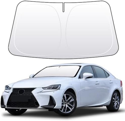 Front Windshield Sun Shade Custom Fit Compatible for is 2006-2017 IS250 IS350 IS300 IS460 Sunshade Foldable UV Ray Reflector Sun Visor Protector Accessories Shield Cover Reflective (for is 2006-2017) by akarin
