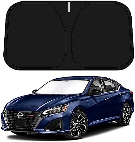 D-Lumina Windshield Sun Shade for 2019-2025 Nissan Altima Accessories, Front Window Sunshade Sun Visor Protector Block UV Rays Heat, Foldable 2 Layers 210T Material by D-Lumina