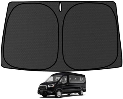 Transit Windshield Sun Shade for Transit 2015-2024 2025 Blocks UV Rays Accessories,1:1 Custom Foldable Thickened Wear-Resistant Front Window Sunshade Visor,Keeps Your Car Cooler by Achaltiza