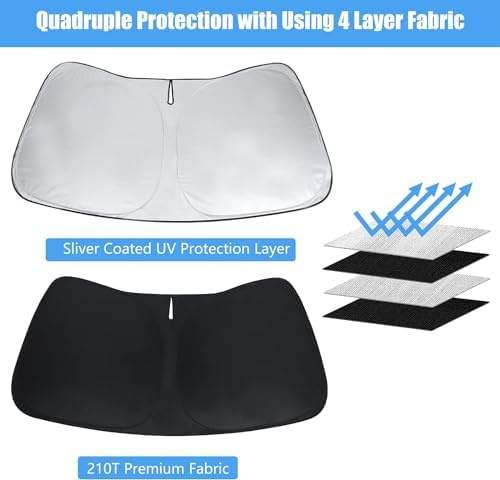 Windshield Sun Shade Car Sunshade Accessories Fit 2017-2026 Mazda CX-5 - Image 2