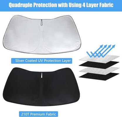 Windshield Sun Shade Sun Visor Accessories for Subaru Crosstrek 2018-2026 - Image 2