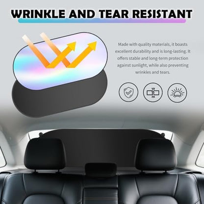 39.37×19.68" Car Rear Window Sun Shade with 6 Suction Cups,Upgraded Back Window Sun Shades for Car Reduces Heat & Protects the Interior,Cars Windows Shades for Most Cars/SUVs - Image 5