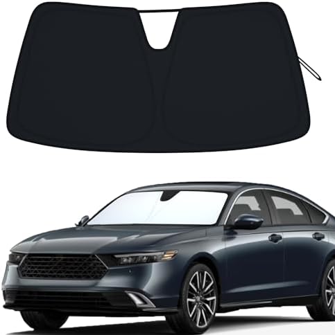 PIMCAR Windshield Sun Shade for 2023-2026 Honda Accord, 310T Reflective Polyester Front Window Sun Visor Blocks UV Rays Foldable Sunshade Honda Accord Accessories by PIMCAR