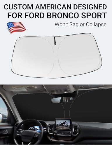Proadsy Custom Fit Car Windshield Sun Shade for 2021-2026 Ford Bronco Sport - Image 2