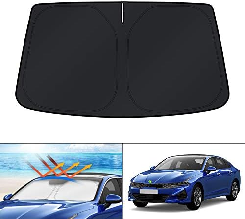 KUST Windshield Sun Shade for 2021-2026 KIA K5 / 2020-2026 Hyundai Sonata Accessories, Custom Fit Car Front Sunshade Window Sun Visor Protector Foldable Blocks UV Rays Keep Your Car Cooler by KUST