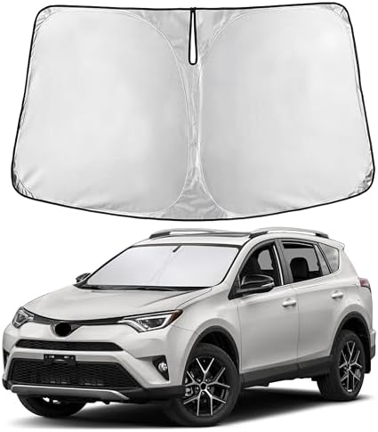 EcoNour Windshield Sunshade Compatible for Toyota RAV4 2013-2016 2017 2018 by EcoNour