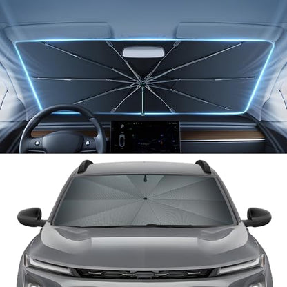 Autorder Windshield Sun Shade Umbrella for 2021-2025 2026 Acura MDX Accessories,Upgraded Ice Crystal Material,Easy Setup Umbrella Sunshade for Car Windshield,100% Sun Blocking by Autorder