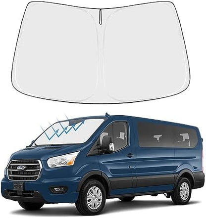 Proadsy Custom Fit 2015-2026 Ford Transit Windshield Sun Shade, Blocks Heat by Proadsy