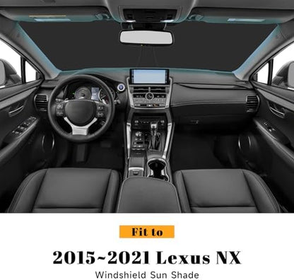 Car Windshield Sun Shade for Lexus 2015-2021 NX NX300h/NX300/NX200t Accessories (OEM Design) Reflective Foldable Heat Insulation Sunshade for Ultimate Protection - Image 2