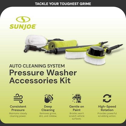 Sun Joe Auto Car Cleaning Kit for Pressure Washers, Brush Set, SPX-ACS-MAX - Image 2
