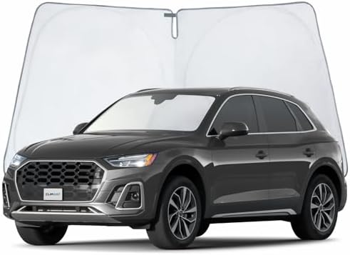 CLIM ART Windshield Sun Shade for Audi Q5 2018-2025, Custom-Fit Foldable Car Sunshade, Vehicle Sun Protector, Front Auto Windshield Cover, Car Accessories - WS5001 by CLIMART
