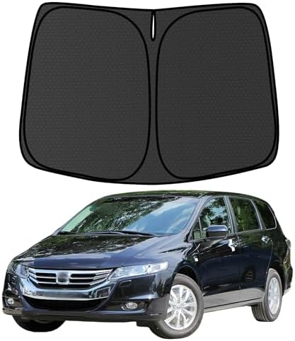 Odyssey Windshield Sun Shade for Honda Odyssey 2018-2024 2025 LX,EX,EX-L Blocks UV Rays Accessories,1:1 Custom Foldable Wear-Resistant Front Window Sunshade Visor,Keeps Your Car Cooler by Achaltiza