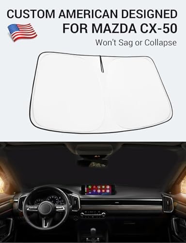 Proadsy Custom Fit 2023-2026 Mazda CX-50 Windshield Sun Shade, Blocks Heat - Image 2