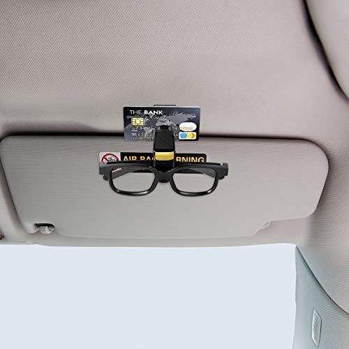 Boao 4 Pack Sunglasses Holder Car Visor Clip,Gold | Double-ended Design for Glasses and Tickets, 180 Degree Rotational Mount, Fits Sun Visors, Keeps Eyewear Accessible - Image 4