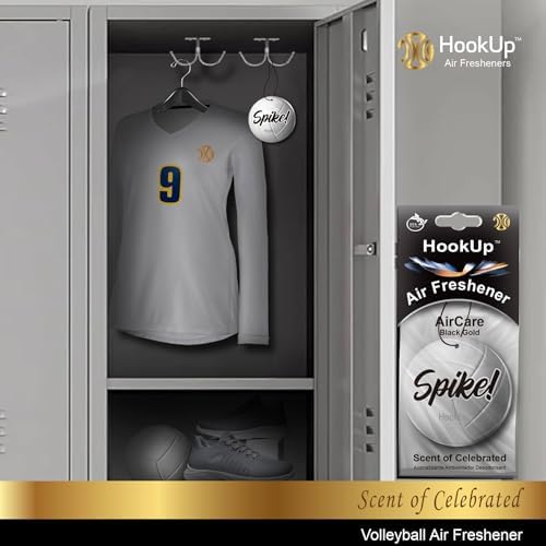 Volleyball Car Air Freshener by HookUp - 10 Pack - Black Gold Scent (Extra Strong) | Unique Volleyball Gift for Players, Coach, Fans | Hanging Car Accessory with Long Lasting Fresheners Smell - Image 6