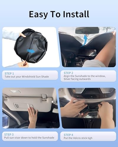 GX400 GX460 GX470 Customized Windshield Sun Shade for 2002-2023 2024 GX460 Front Window Sunshade Visor Protector Foldable Blocks UV Rays Keep Car Cooler Accessories - Image 5