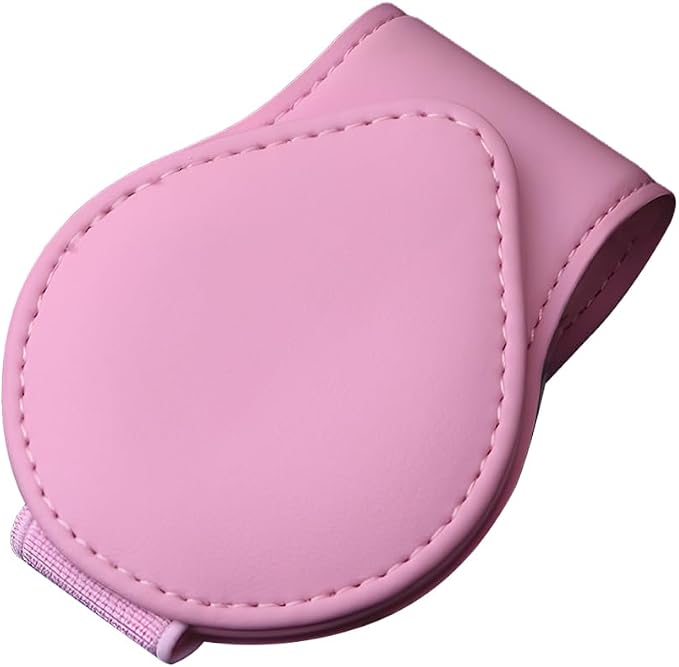 Sunglasses Holder for Car Visor, Magnetic Leather Sun Visor Eyeglasses Hanger & Ticket Card Clip, for Most Cars - Image 7