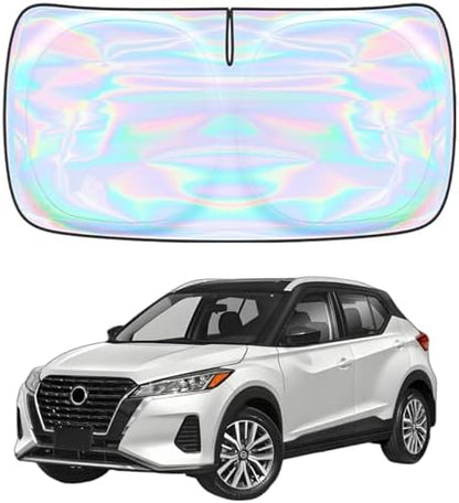 Windshield Sun Shade for Nissan Kicks 2018-2026 - 4 Layers Sunshade Compatible with Nissan Kicks Foldable Front Window Sunshade Sun Visor Protector Block UV Rays Keep Your Car Cooler Car Accessories by Unknown