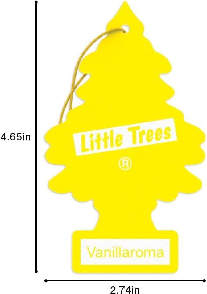 LITTLE TREES Car Air Freshener | Hanging Paper Tree for Home or Car | Vanillaroma | Pack of 6 - Image 7