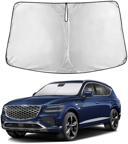 EcoNour Windshield Sunshade Compatible for Genesis GV80 2021-2023 2024 2025 by EcoNour