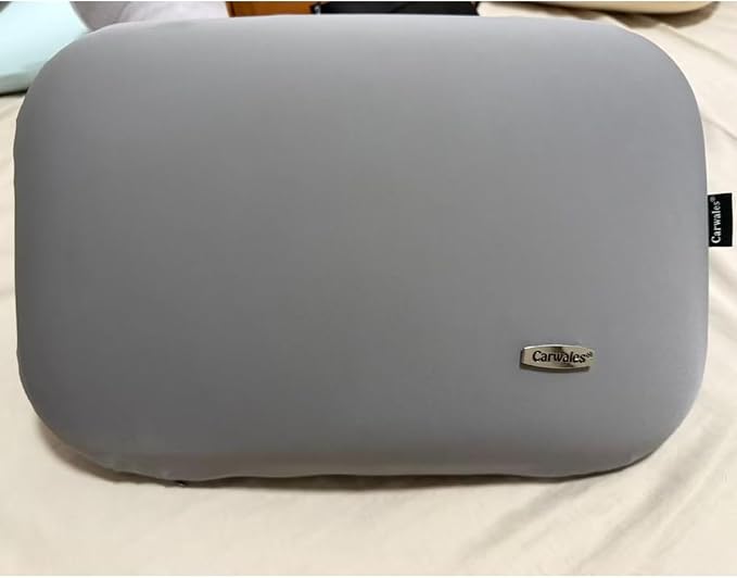 Summer Car Lumbar Support Pillow Cool Soft Latex Lower Back Cushion Thin | Work From Home Essentials, Slim for Auto Seat Office Nap, Chair Recliner Pain Relief, Office Accessories, Memory Foam, Gray - Image 8