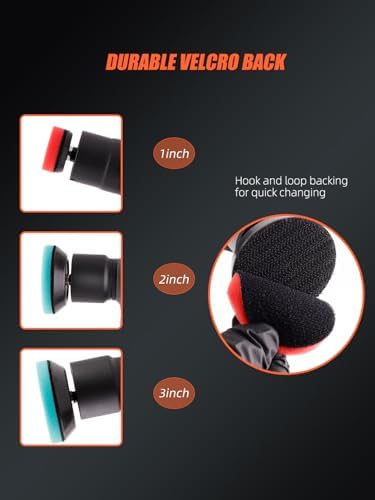 SPTA Cordless Mini Polisher, 12V Cordless Multi Polisher, Micro Cordless Scratches Killer Car Polisher RO/DA Mini Auto Machine Sets With Polishing Pad And Wool Pads for polishing, Sanding and Cleaning - Image 6