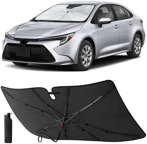EcoNour Windshield Sunshade & Window Tint for Toyota Corolla 2020-2024 2025 2026 | Front Windshield Sun Shade UV & Heat Shield | Foldable Car Sun Visor for Interior Protection Accessories by EcoNour