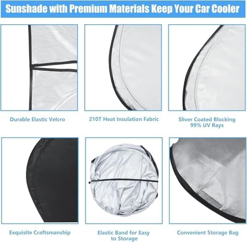 Windshield Sun Shade Car Sunshade Accessories Fit 2025-2018 Audi Q5 - Image 2
