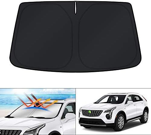 KUST Windshield Sun Shade for 2019-2025 Cadillac XT4 Accessories Window Sun Visor Protector Foldable Blocks UV Rays Keep Your Car Cool by KUST