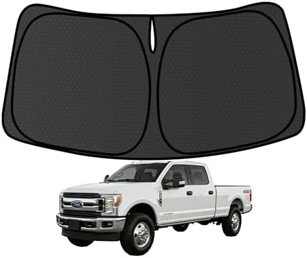 F150 Customized Windshield Sun Shade for 2015-2026 F150 (Lariat, King Ranch, Platinum, XL XLT Limited Raptor) Front Window Sunshade Visor Protector Foldable Blocks UV Rays Keep Car Cooler Accessories by Achaltiza