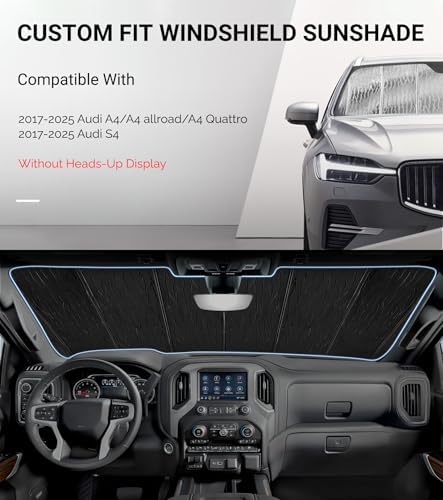 Pigenius Windshield Sun Shade for Audi A4/S4 2017-2025, Custom Fit Front Window Sunshade for Models Without Heads-Up Display - AstraGuard - Image 2