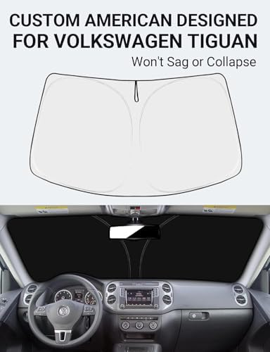 Proadsy Custom Fit Car Windshield Sun Shade for 2009-2017 Volkswagen Tiguan - Image 2