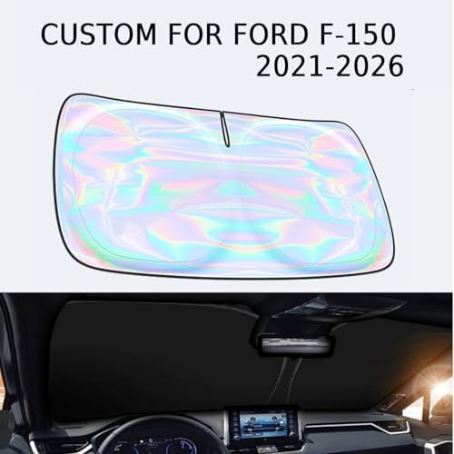 Windshield Sun Shade for Ford F150 F-150 2021-2026 - 4 Layers Sunshade Compatible with Ford F-150 Foldable Front Window Sunshade Sun Visor Protector Block UV Rays Keep Your Car Cooler Car Accessories - Image 2