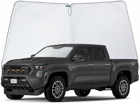 CLIM ART Windshield Sun Shade for Toyota Tacoma 2024-2026, Custom-Fit Foldable Car Sunshade, Vehicle Sun Protector, Front Auto Windshield Cover, Car Accessories - WS2015 by CLIMART