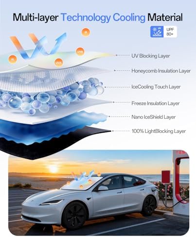 Windshield Sun Shade for Nissan Rogue 2008-2026, Custom Fit Sunshade, 100% UV Block & Heat Insulation, Foldable Car Sunshade with Storage Bag, Protect Interior Accessories - Image 3