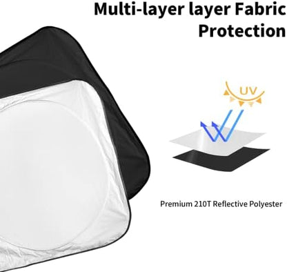 Windshield Sun Shade for 2019-2025 2026 Subaru Forester Sunshades Sun Visor - Image 6
