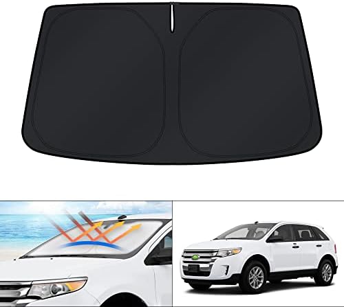 KUST Windshield Sun Shade for Ford Edge 2007-2012 2013 2014 Accessories Sunshade Window Sun Visor Protector Foldable Block UV Rays by KUST