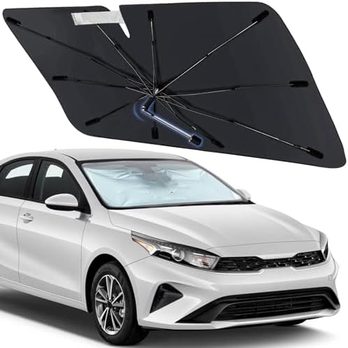 Windshield Sun Shade Umbrella for Kia Forte 2019-2024 Front Windows by Visufy