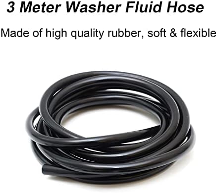 Front Windshield Washer Nozzles Kit for Nissan Frontier Navara 2005-2021 Pathfinder 05-12 Xterra 05-15 Kicks 09-21 Replaces 28933-ZP70A Wiper Spray Washer Jet with 3M Fluid Hose & 6 Connectors - Image 3