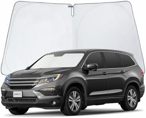 CLIM ART Windshield Sun Shade for Honda Pilot 2016-2022, Custom-Fit Foldable Car Sunshade, Vehicle Sun Protector, Front Auto Windshield Cover, Car Accessories - WS5007 by CLIMART