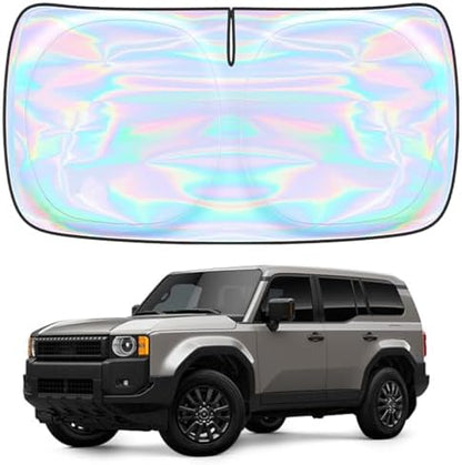 for Toyota Land Cruiser 2024 2025 2026 Windshield Sun Shade - Custom Fit Toyota Land Cruiser 4 Layers Sunshade Foldable Front Window Sunshade Sun Visor Protector Block UV Rays Keep Your Car Cooler by Unknown