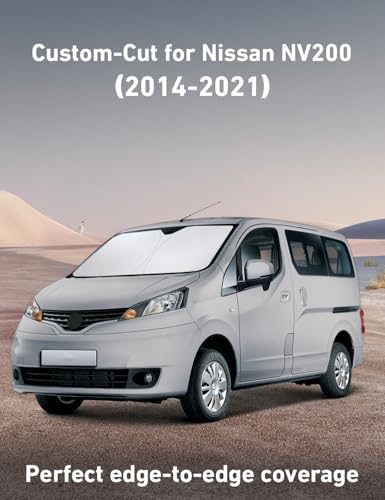 EcoNour Windshield Sunshade Compatible for Nissan NV 200 2014-2020 2021 - Image 2